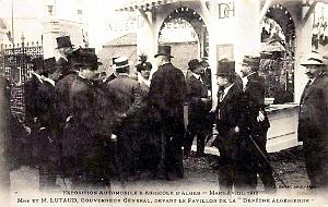 ALGER - EXPOSITION AUTOMOBILE ET AGRICOLE - GOUVERNEUR LUTAUD - 1913